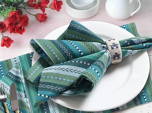 Miniatura 340 de Servilletas de lino y algodón de 18 x 18 pulgadas natural con vainica, servilletas de boda, servilletas de cóctel, servilletas de tela, servilletas