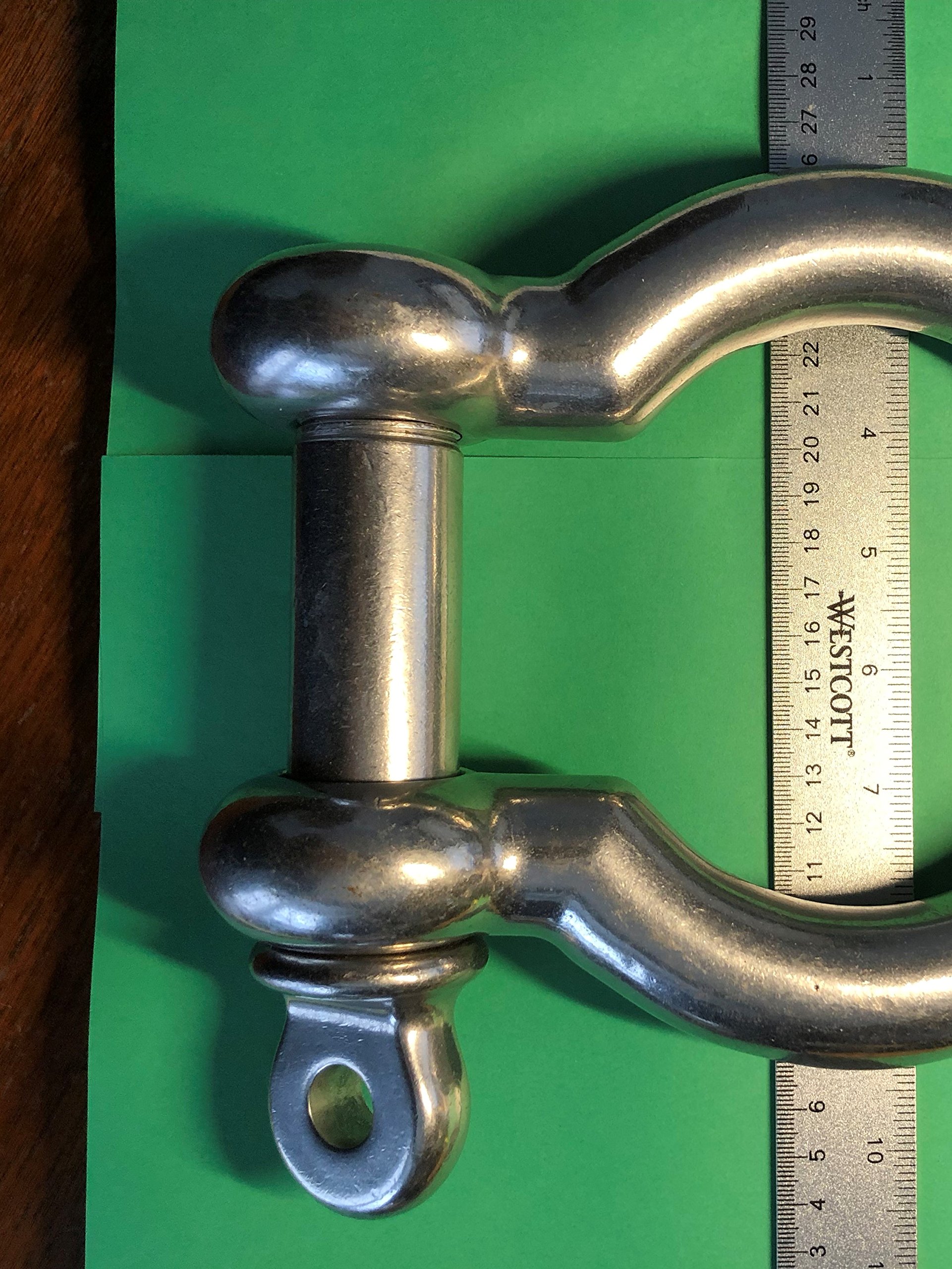US STAINLESS Stainless Steel 316 Bow Shackle 1 1/4