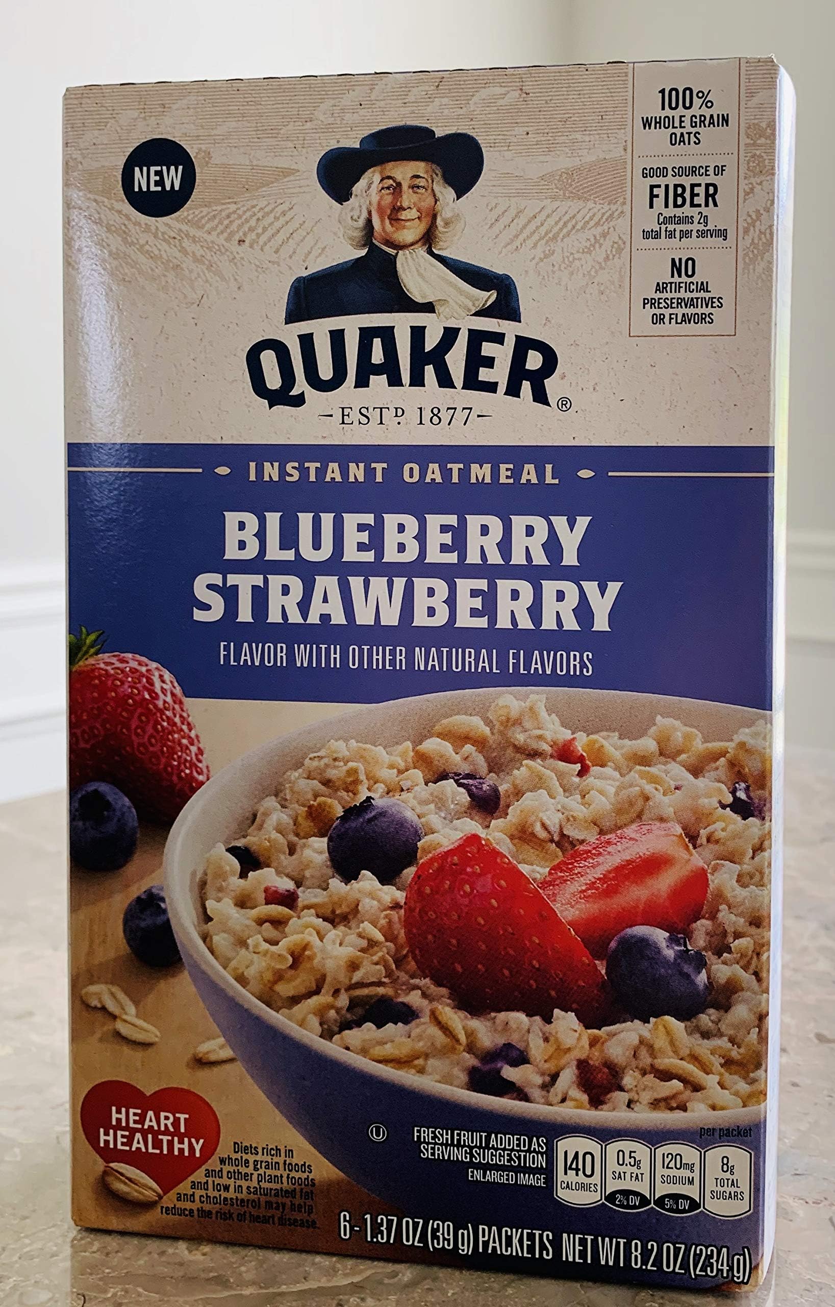 Quaker Instant Oatmeal, Peaches & Cream, Quick Cook Oatmeal, 1.05 Oz Packets, 44 Packets