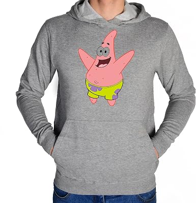 Patrick personaggio SpongeBob squarepats animation-Felpa con cappuccio da  uomo grigio medium : Amazon.it: Abbigliamento