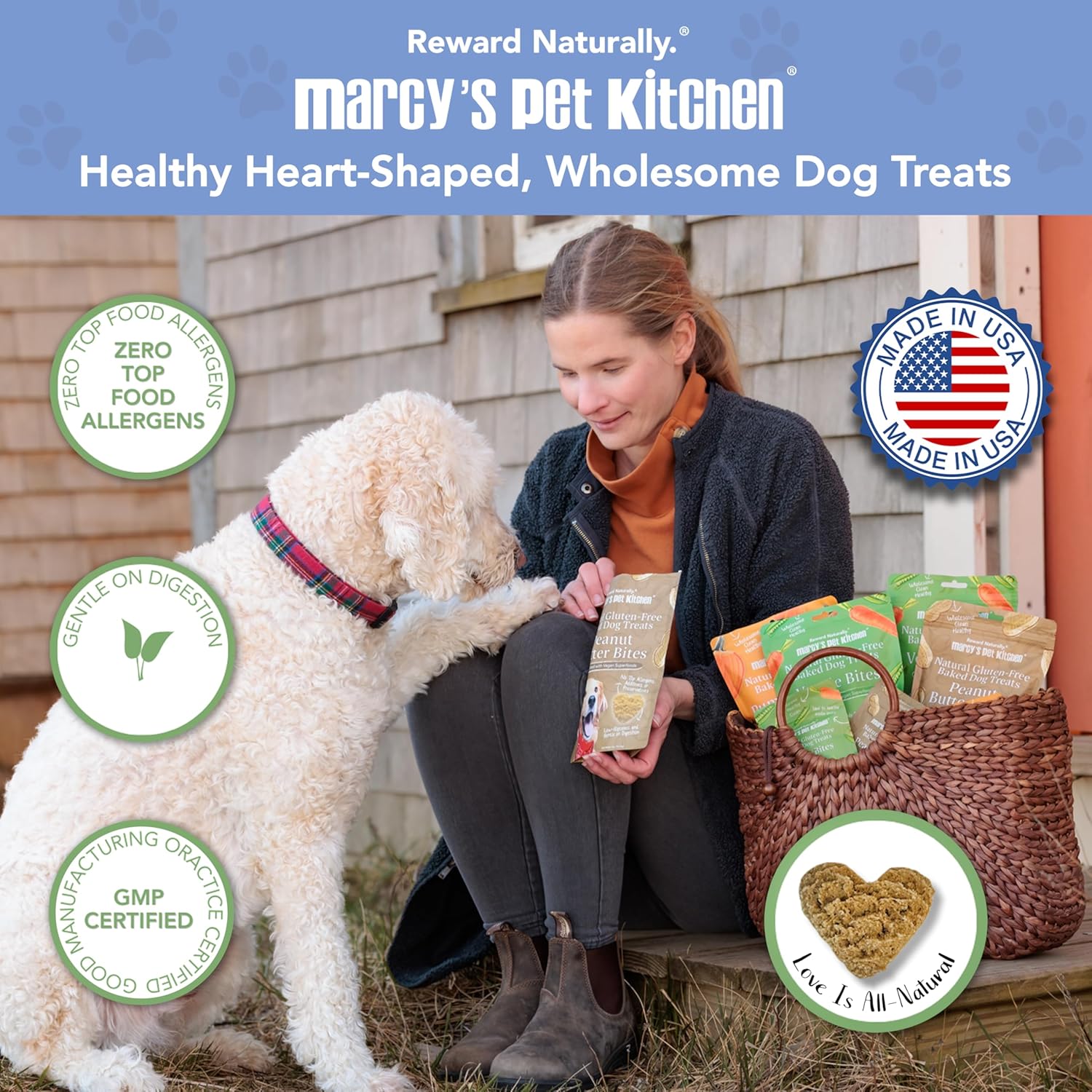 Marcy's Pet Kitchen-Diabetic Dog Treats-Vet Recommend-No Preservatives - Crunchy, Superfoods, All Natural-Vegan Homemade,-Gluten Free-for Sensitive Stomachs-Made in The USA Only (3 Pack - Variety)