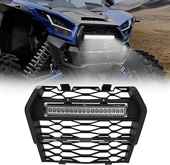 Amazon.com: SAUTVS Front Mesh Grille with LED Light for Kawasaki Amazon.com: SAUTVS Front Mesh Grille with LED Light for Kawasaki