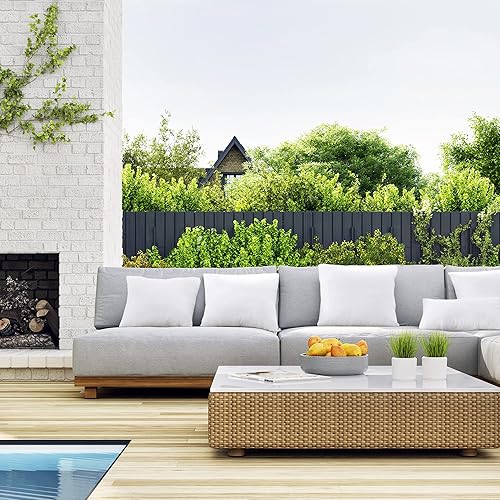 Miniatura 7 de Codi Juego de 2 rellenos de almohada para exteriores, 18 x 18 pulgadas, cojín decorativo resistente al agua, para muebles de patio, sofá, porche,