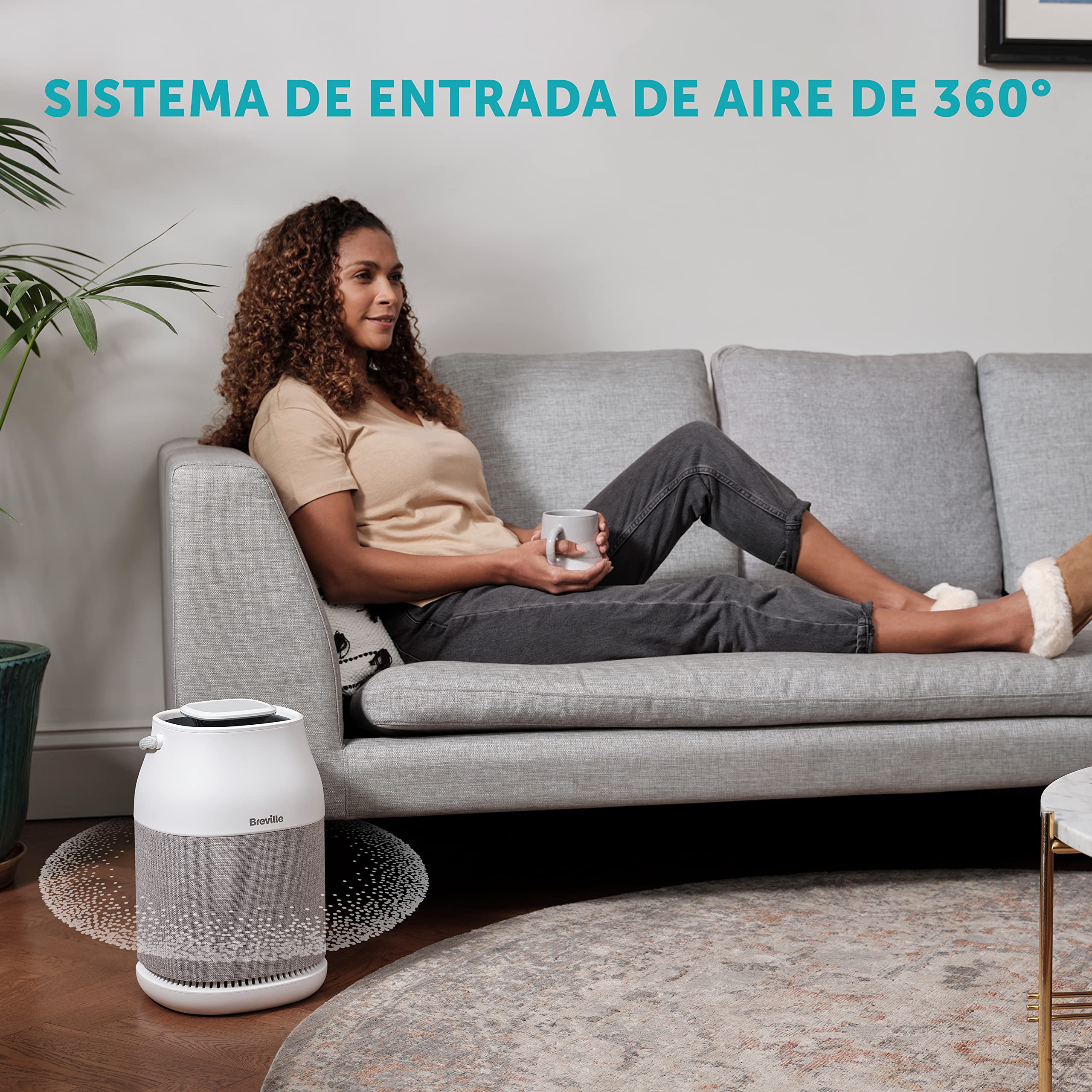 Breville filtro True HEPA H13 3 en 1 de 360° para purificador de aire | Elimina hasta el 99,97 % del polvo, el humo y el polen, etc. | Para los purificadores de aire BAP007X y BAP009X de Breville