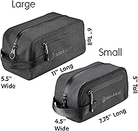 Vista 2 de DoppSåk - Neceser de viaje impermeable y a prueba de fugas, pequeño, color negro
