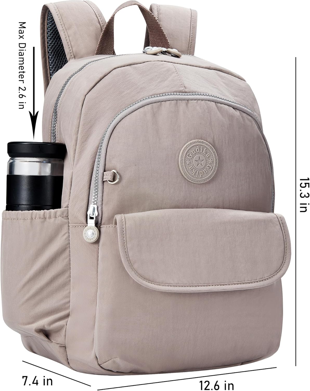 Compact Hiking Nylon Waterproof Laptop Backpack Purse for Women and Men, Small Lightweight Travel Casual Outdoor Dayback - Image 2