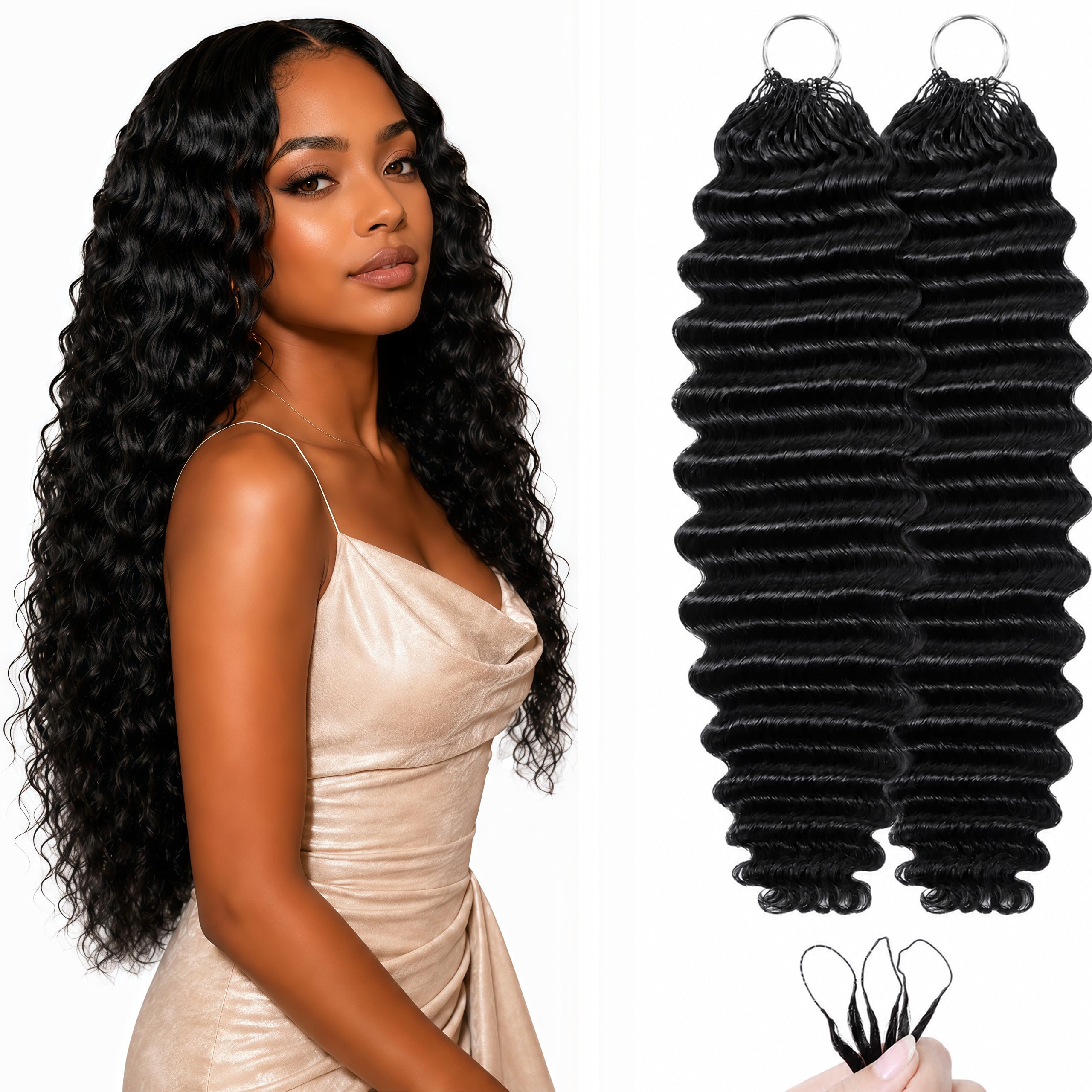 Human Crochet Hair for Black Women Feather Miracle Knots Crochet Human Hair