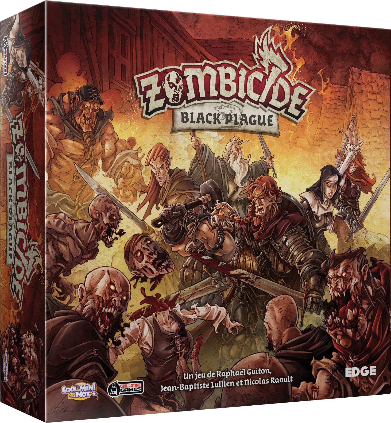 Asmodee - ZOMBICIDE: Black Plague - Jeu de Société Coopératif pour Adultes et Enfants Dès 13 Ans - Jeu de Plateau & Stratégie -Univers Fantastique Médiéval -1 À 6 Joueurs- 60 Min - en Français -Cmon