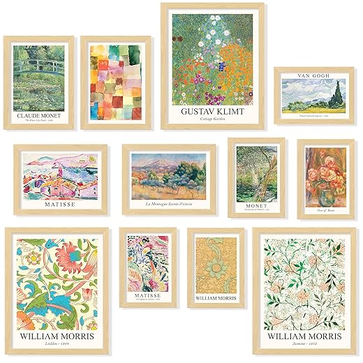 97 Decor Vintage Eclectic Wall Art Prints - Artsy Maximalist Decor Gallery Wall Prints for Bedroom Dorm, Famous Art Posters for Room Aesthetic Pictures, Colorful Eclectic Decorations (Unframed)