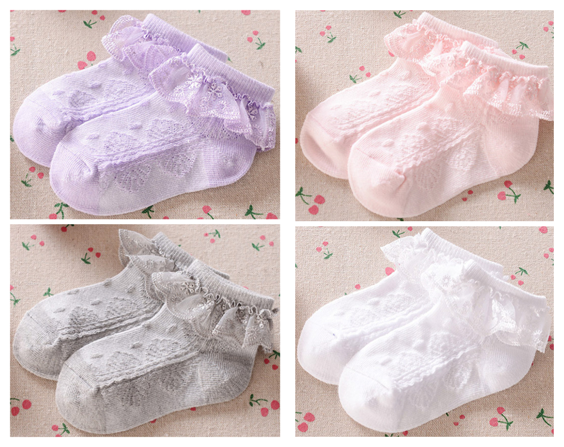 QandSweet Calcetines tobilleros para niñas recién nacidas y niños pequeños