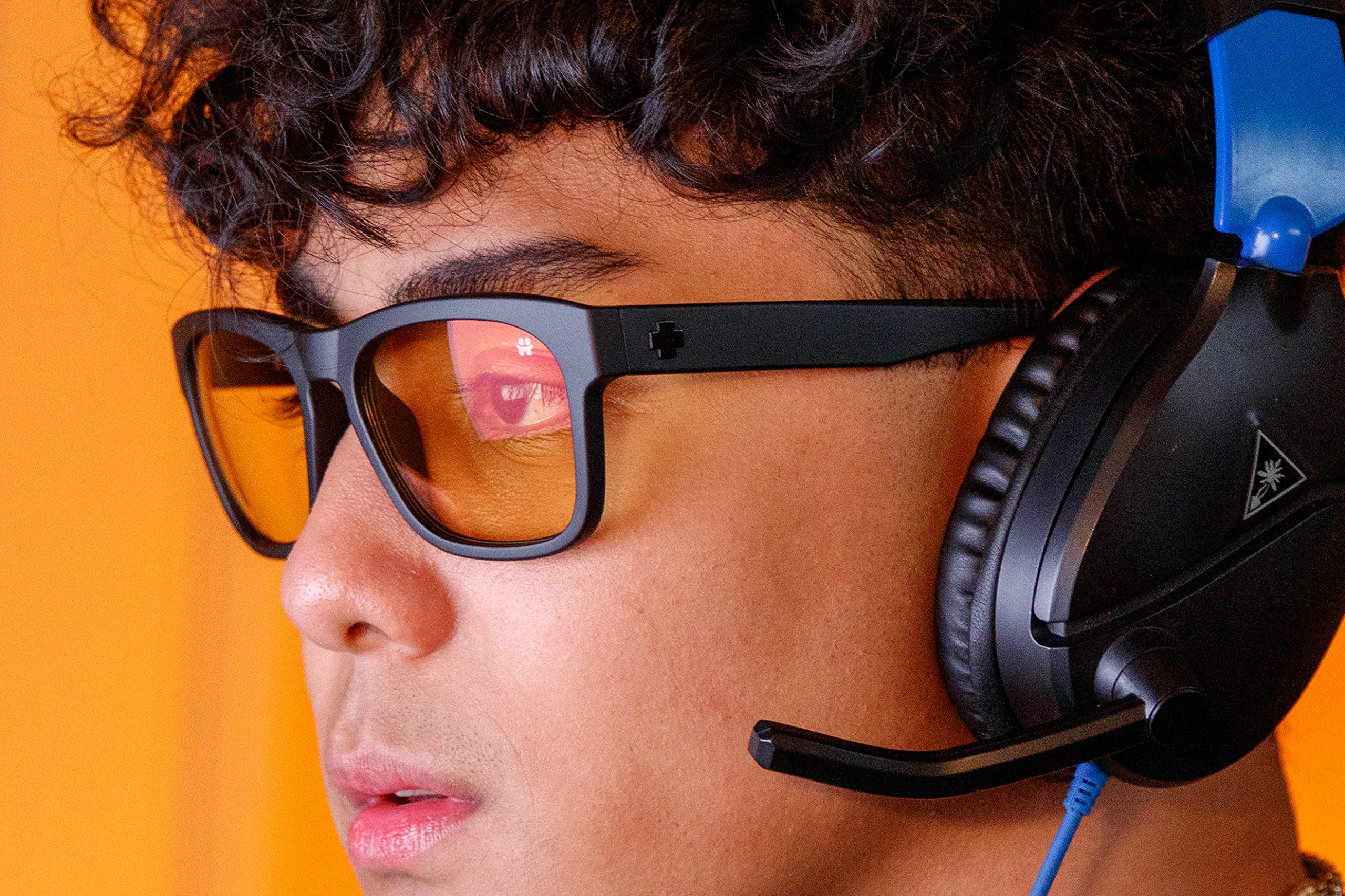 SPY OPTICS, Crossway Matte Black, Happy Gaming, Occhiali anti luce blu, Medium, Unisex Adulto