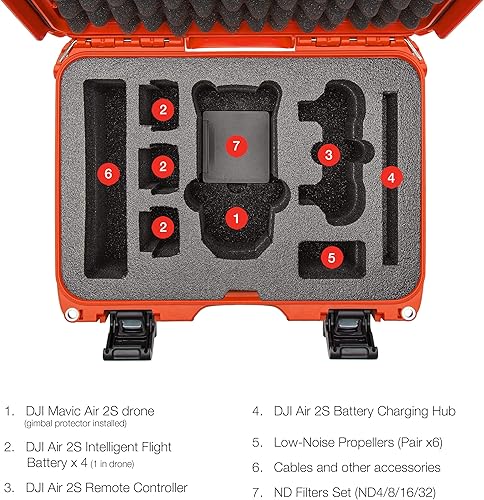 Miniatura 6 de Nanuk Estuche rígido impermeable con inserto de espuma para DJI Air 2S Fly More Combo - Naranja 915-MAVIA2S3 Anaranjado,Graphite,Verde