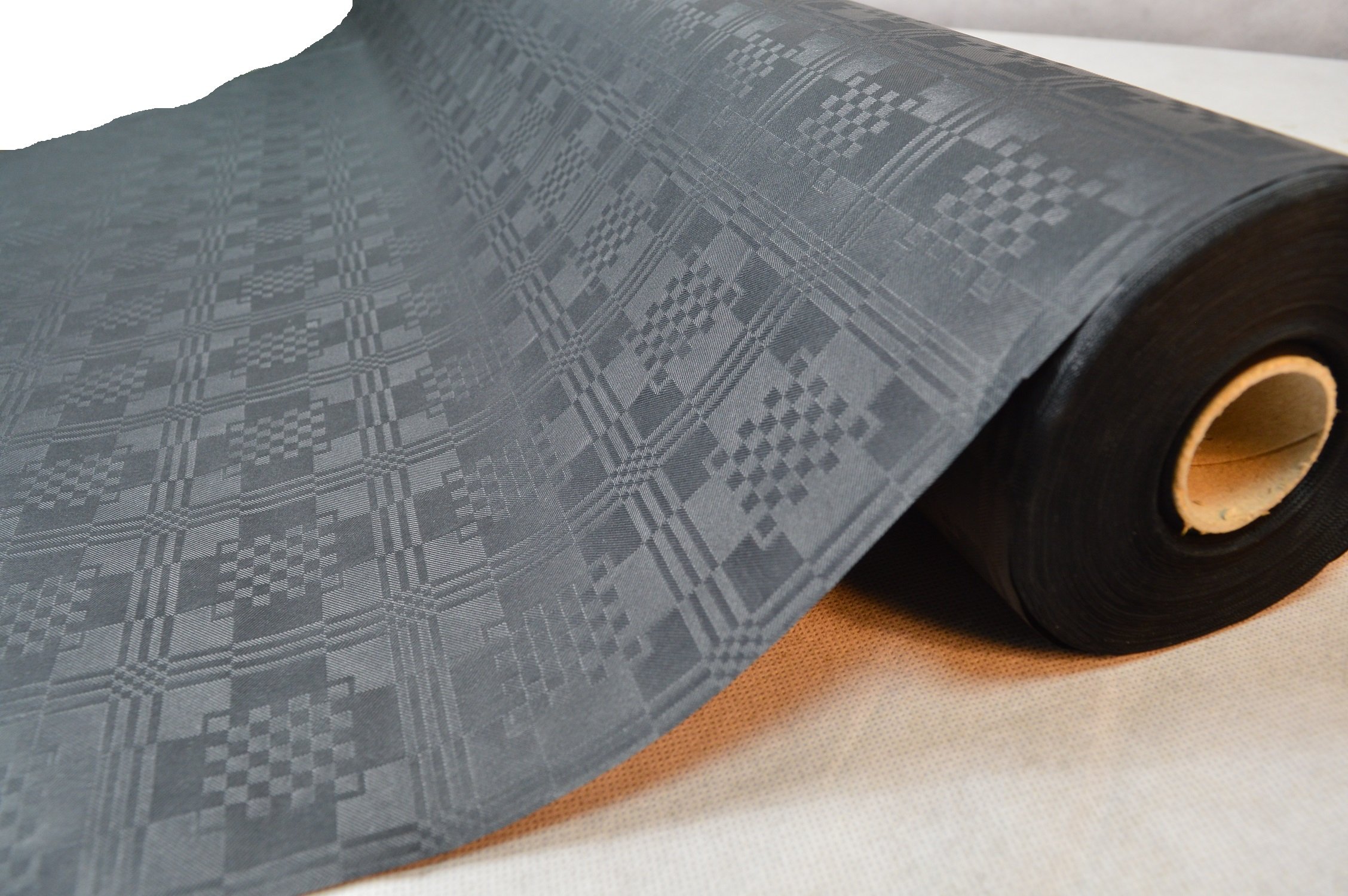 TOP Marques Collectibles 50 Meter Lang 100 cm Breit Farbe: Schwarz Tischdecke Papier Damastprägung Tischtuch Papierttischdecke Decke Rolle Papiertischdeckenrolle Papierdecke Küche, Haushalt & Wohnen