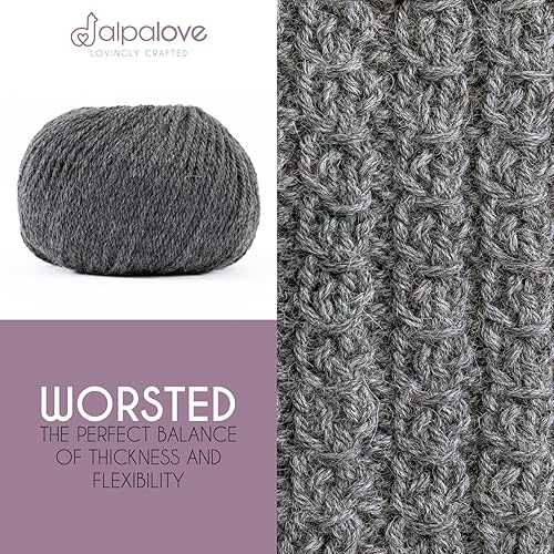 Vista 86 de Bulky Set (6 x 1.75 oz) Super Soft Baby Alpaca Hilo de tejer gris verde 328 yardas Gris Verde,Beige,Azul y verde,Cappuccino,Azul Oscuro,Gris