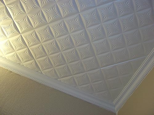 Miniatura 2 de r40W 20x 20Estaño Looking Poliestireno pegamento Up Blanco Ceiling Tile