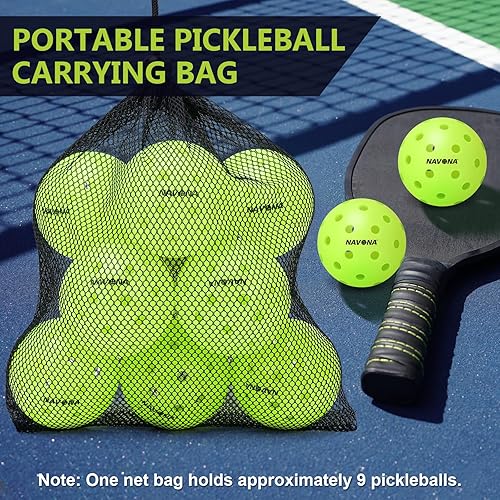 Miniatura 2 de Navona 24 Pack Premium 40-Holes Outdoor Pickleball Balls, Seamless Roto-Molded Design & Durable, Meet USAPA Official Requirement, Durable