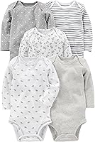 Vista 1 de Simple Joys by Carter's Body unisex de manga larga para bebés, paquete de 7