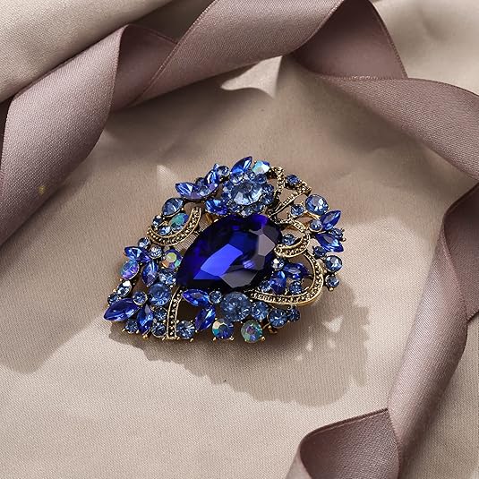 EVER FAITH Libellen Brosche - Österreichischer Kristall Schmuck