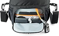 Vista 3 de Lowepro LP37123, Nova 180 AW II - Bolsa para cámara, impermeable, personalizable, se adapta a Pro-Depth DSLR con lente, dron compacto, 3-4 lentes