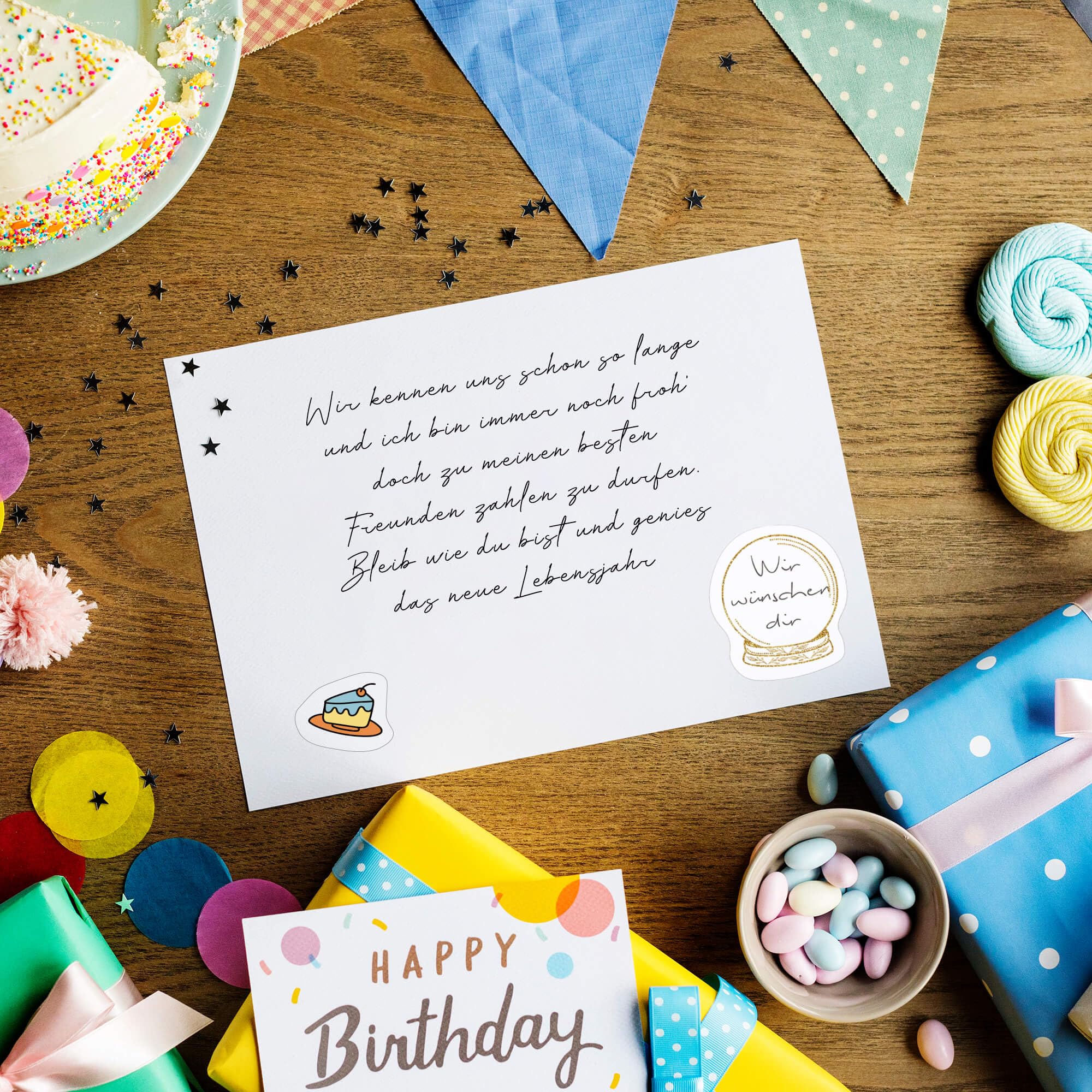 BIROYAL Lot De 9 Feuilles D'autocollants D'anniversaire – Plus De 130 Autocollants Pour Livre D'or D'anniversaire, Album Photo, Cartes D'anniversaire