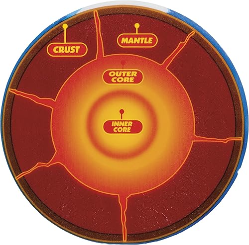 Miniatura 3 de Toysmith Toy Science - Bola de tierra blanda con capas centrales de la tierra, bola de estrés del planeta Tierra, bolas educativas terapéuticas,