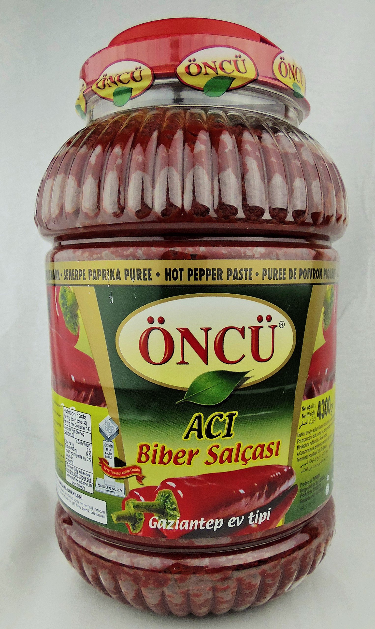 Öncü Cible de poivron épicé dans un récipient en PET GV, 1 pièce (1 x 4,3 kg)