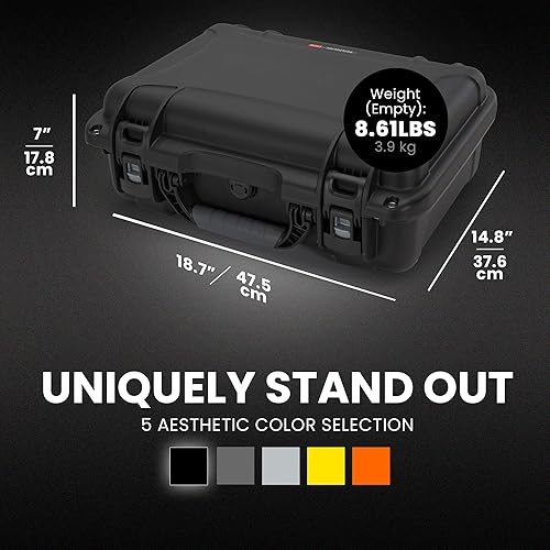 Miniatura 5 de Nanuk 925 - Estuche rígido de mano impermeable con organizador de tapa y divisor acolchado, color negro (925-6001)