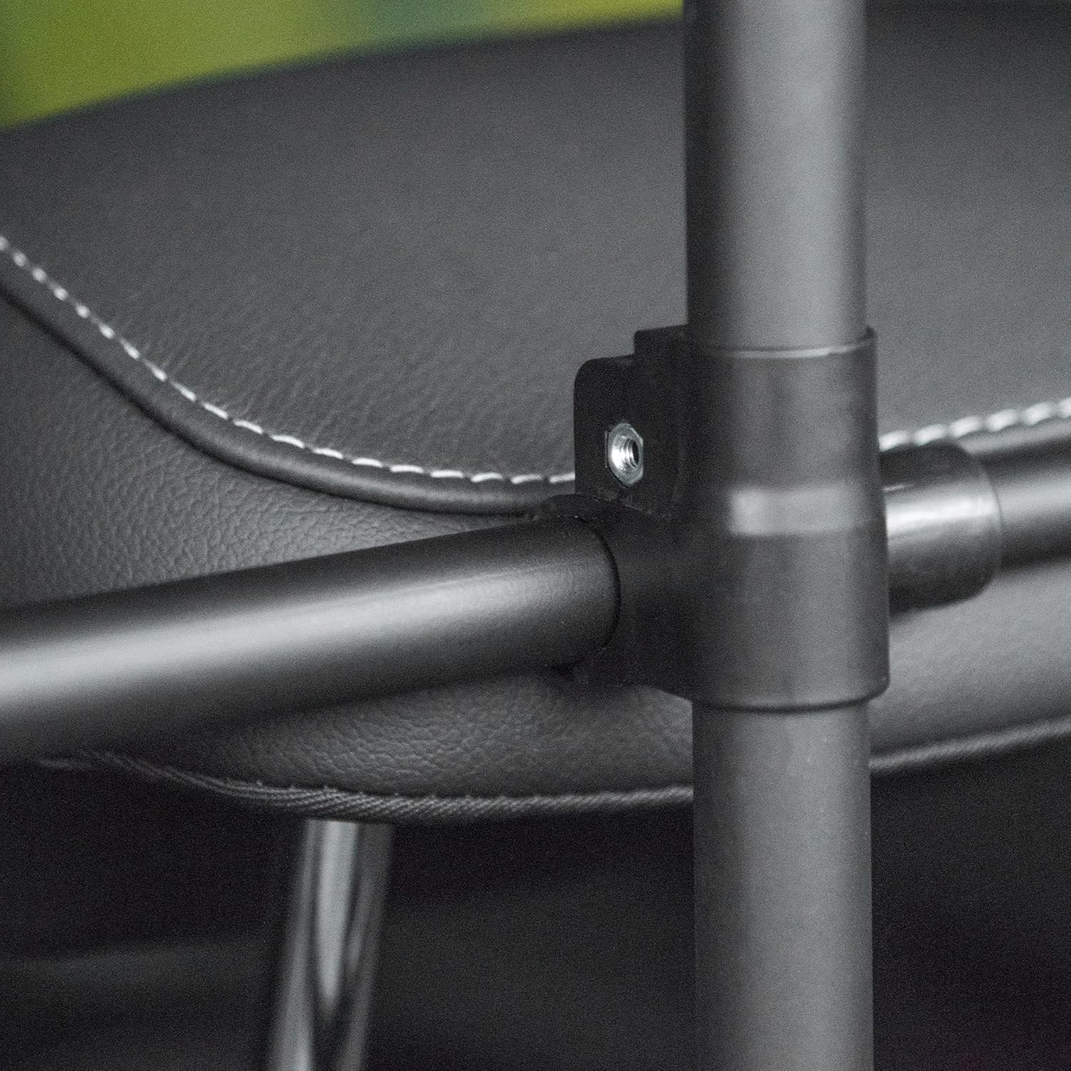 Close-up of the side clamp mechanism on the barrier