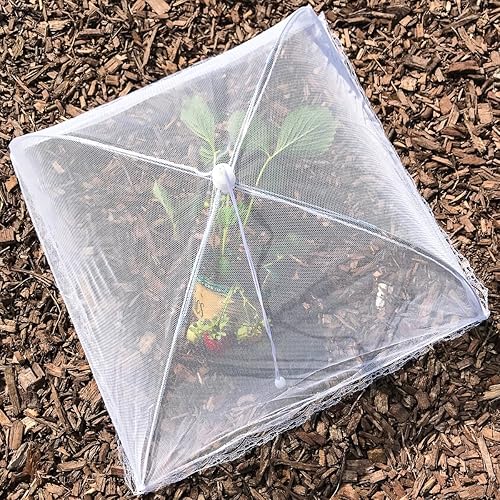 Miniatura 7 de Simply Genius Paquete de 3 coberturas grandes y altas de malla desplegable de 17 x 17 pulgadas para exteriores, carpas de malla para fiestas,