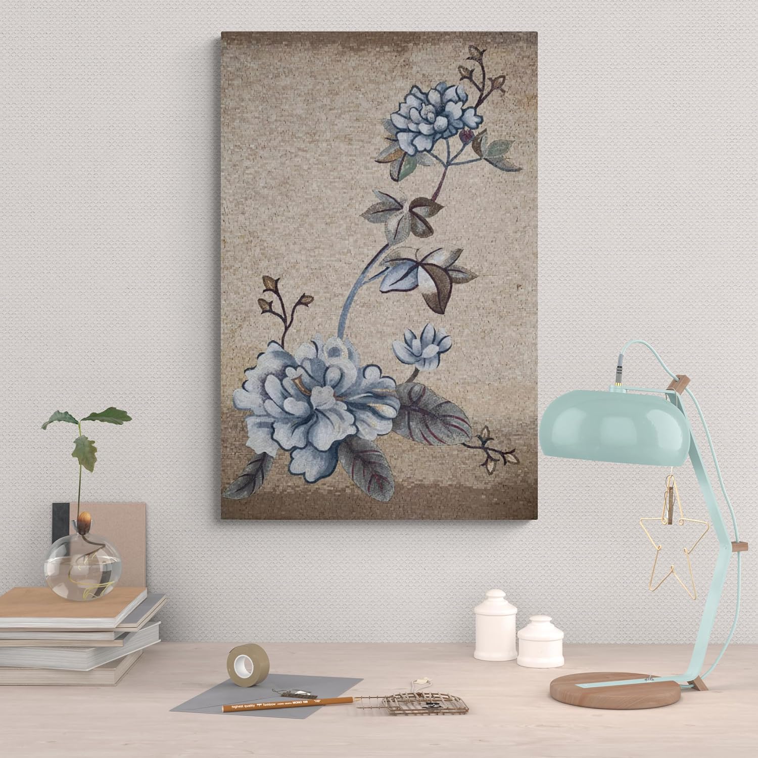 Always Connected Mosaic Art | Hand-Cut Mosaics Art | Mosaic Designs By Mosaics Lab | Handmade Marble | This Masterpiece Is Great As Wall Art | Perfect For Any Office, Living Room.