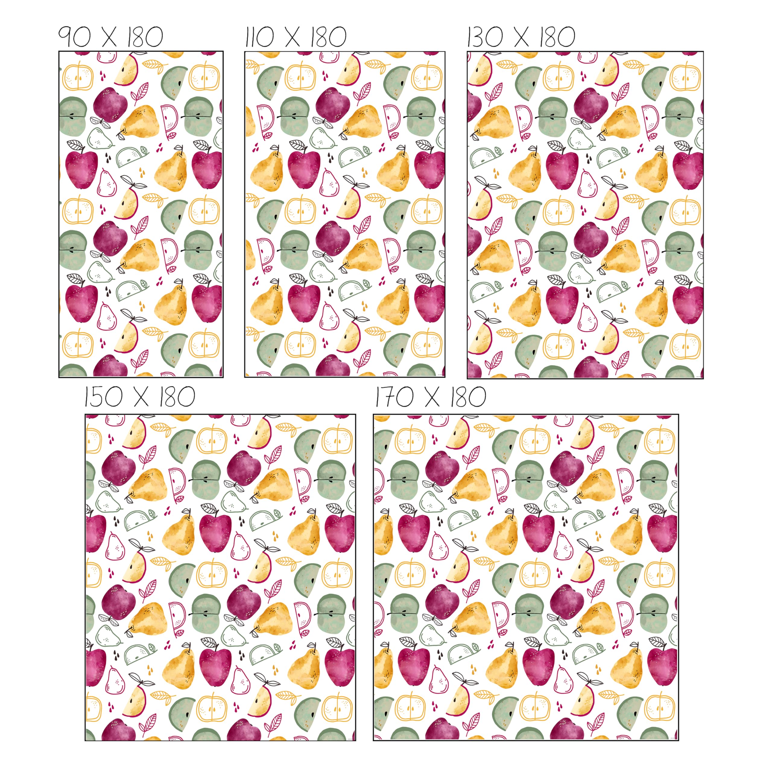 Blindecor Digital | Estor Enrollable Translúcido Estampado |Familia Cocina| Modelo C-Applepie | 150 x 180 cm (Ancho por Alto) Tamaño de la Tela 146 x 175 cm | Estores para Ventanas