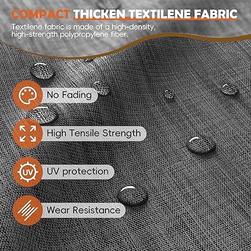 Miniatura 8 de UDPATIO Juego de 4 sillas de comedor al aire libre, respaldo alto, asiento ancho, muebles de patio con textileno transpirable para todo tipo de