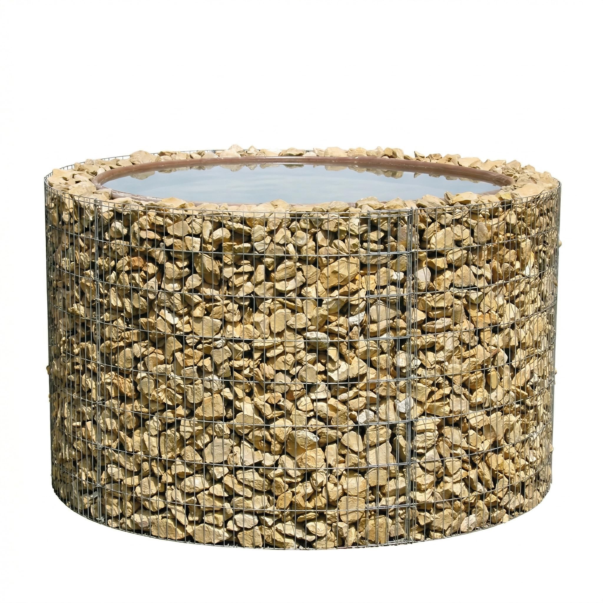 bellissa collecteur d'eau de Pluie - 95560 - citerne d'eau de Pluie pour Jardin - Bassin récupérateur d'eau, bâche de Bassin et Film de séparation Inclus - diamètre 130/110 cm, Hauteur 80 cm