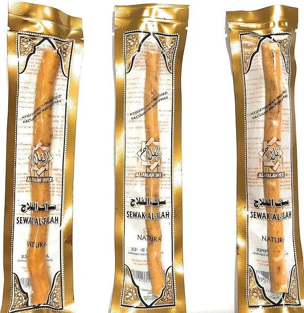 Miswak Stick - Sewak Al-Falah - Natural Toothbrush for Oral Hygiene - 3 Pack