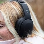 Skullcandy Crusher Evo Bluetooth Wireless Headphones with Multi-Sensory Bass, Sound Insulation, Circum-Aural Adjustment, Up to 40 Hours of Battery Life, Microphone for Android iPhone - Genuine Black