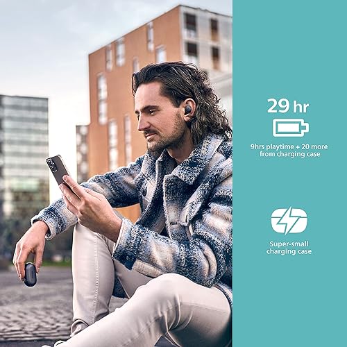 Miniatura 5 de PHILIPS T4556 Auriculares inalámbricos verdaderos con cancelación activa de ruido (ANC) y resistencia al agua IPX4, color negro