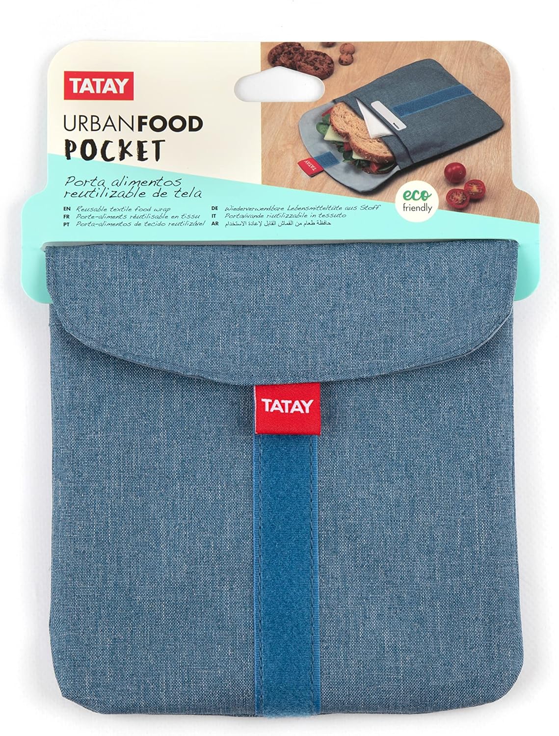 Tatay Urban Food Textil Pocket, Denim Blue