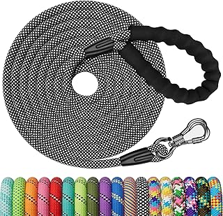 X XBEN Schleppleine für Hunde, 3M 5M 10M 15M 20M 25M 30M Lang Robuste Hundeleine mit Abschließbarer Karabiner, Laufleine Trainingsleine für Kleine Mittlere Große Hunde, Weiche Handschlaufe