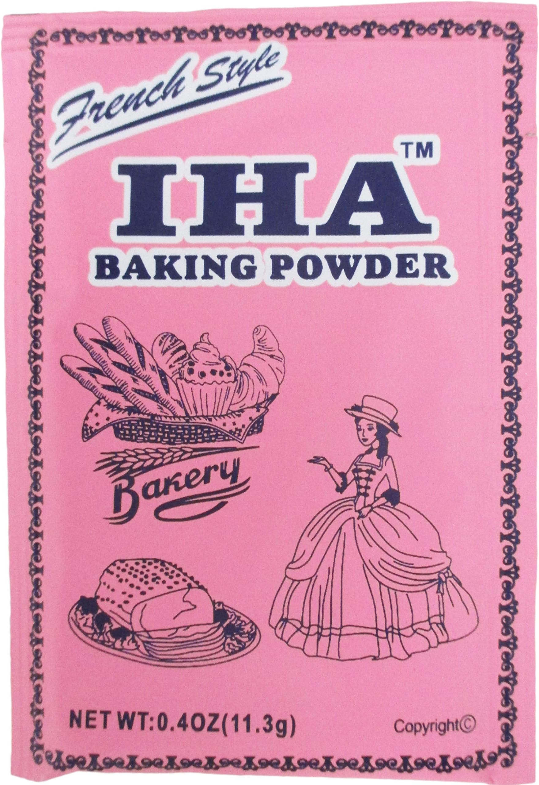 Iha French Style Baking Powder (Sodium Bicarbonate) Pack of 8