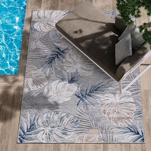 Miniatura 139 de CAMILSON Indoor Outdoor Rug 5x7 Bohemian Medallion Floral Area Rugs for Indoor and Outdoor Patios Easy-Cleaning Non-Shedding Living Room Garden and