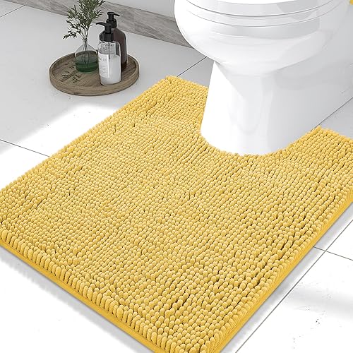Miniatura 1 de smiry - Tapetes de baño de espuma viscoelástica en forma de U, supersuaves, absorbentes, antideslizantes, contorneados, lavables a máquina, para el