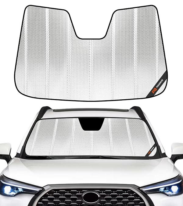Pigenius Windshield Sun Shade for Toyota Corolla Cross 2022-2025. Reflective Aluminum Film Front Window Sunshade - BLAZBLOCK by Pigenius - Used condition - US$30.31