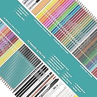 Vista 2 de KALOUR 106 Coloring Sketching Kit Set - Art Supplies with Sketchbook & Watercolor Paper - Include Drawing Tutorial