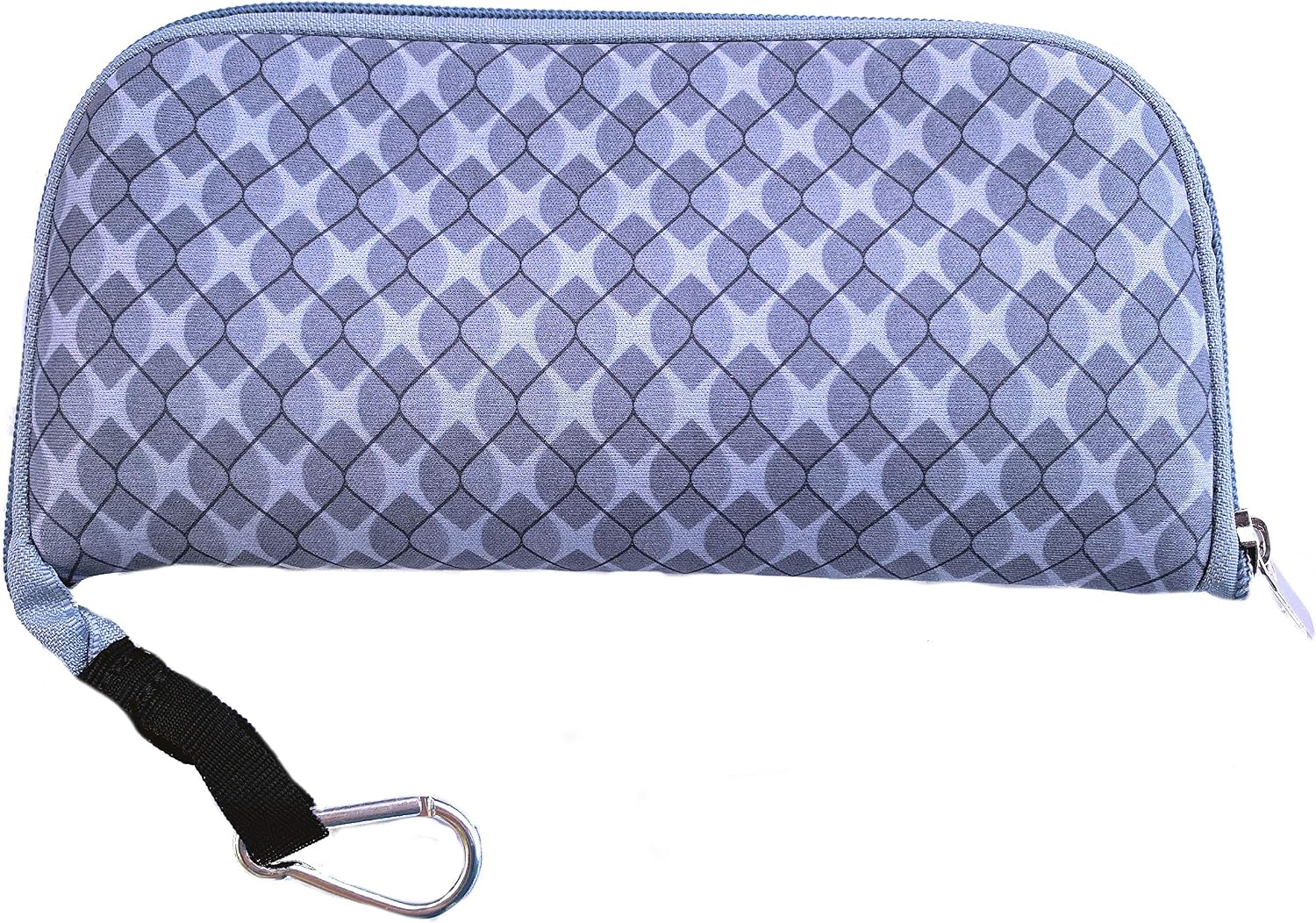 New Travel Mouse Case Electronics Organizer Bag | Laptop Cord Cable Accessory Pouch with Extra Rolled Up Travel Mouse Pad | Pouch Also Unzips Flat Into Mouse Pad (Grey Geo Waves)