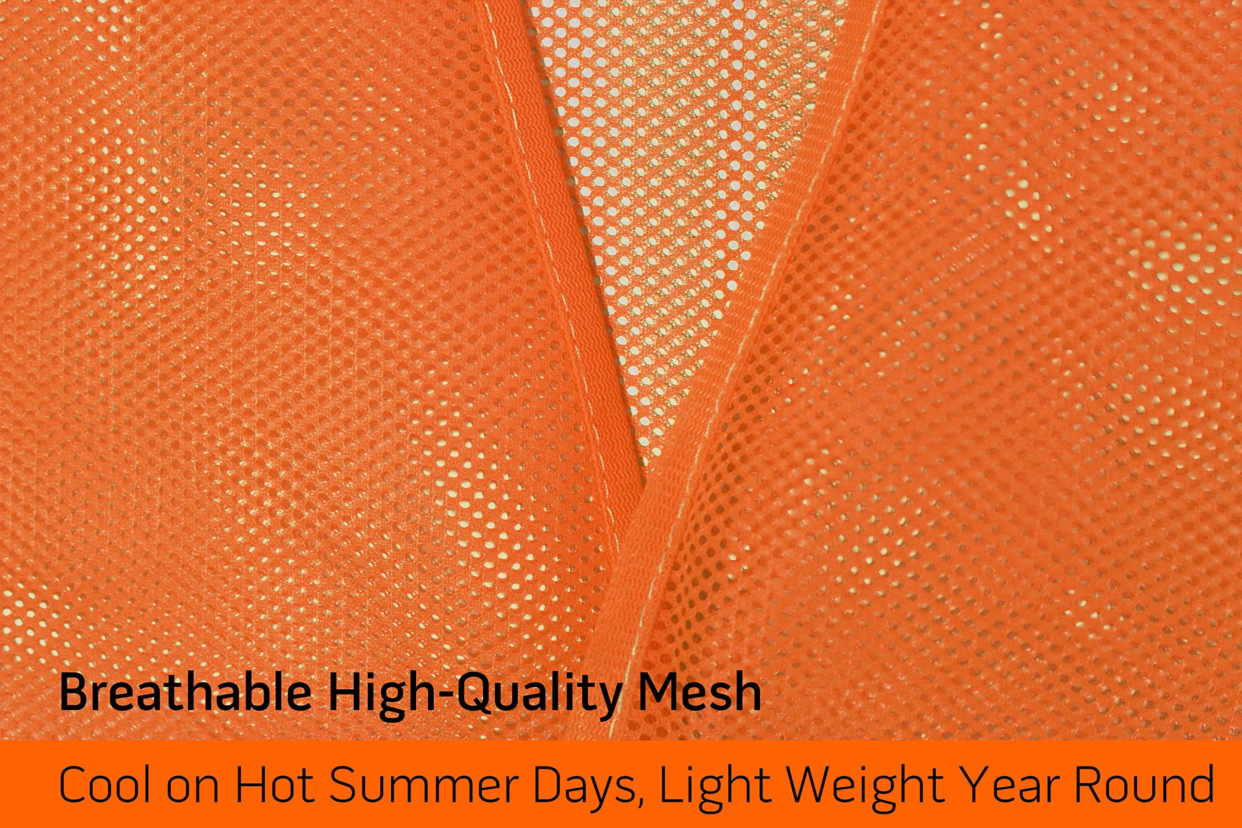 PeerBasics Safety Vests Bulk Pack - Reflective High Visibility, Men Women, Mesh, Colore: arancione., 20