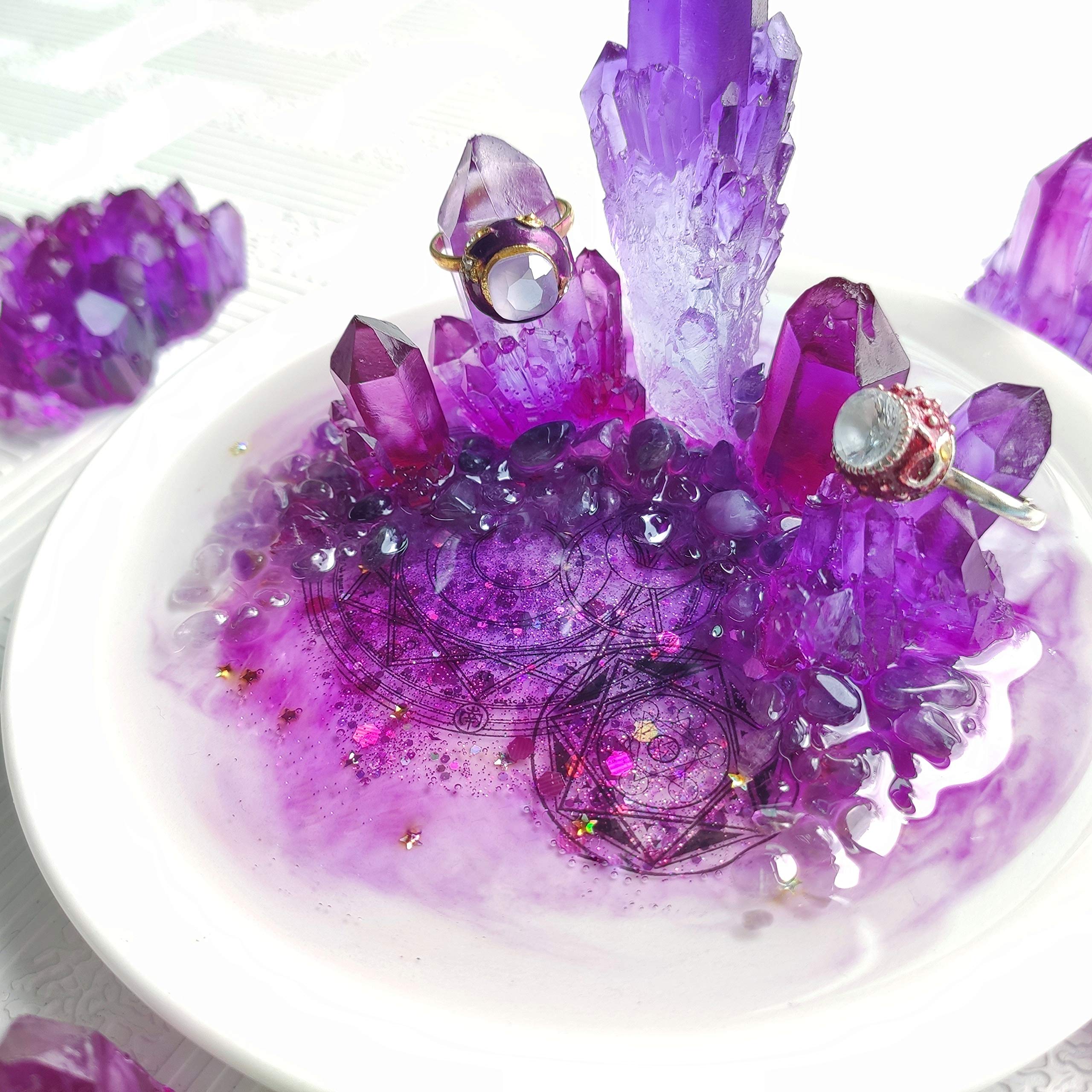 Amazon.com: Crystal Gem Silicone Resin Molds Epoxy, Isomalt, Cake 