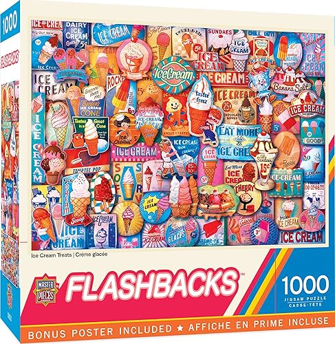 MasterPieces - 1000 Piece Jigsaw Puzzle, Ice Cream Treats, Fun