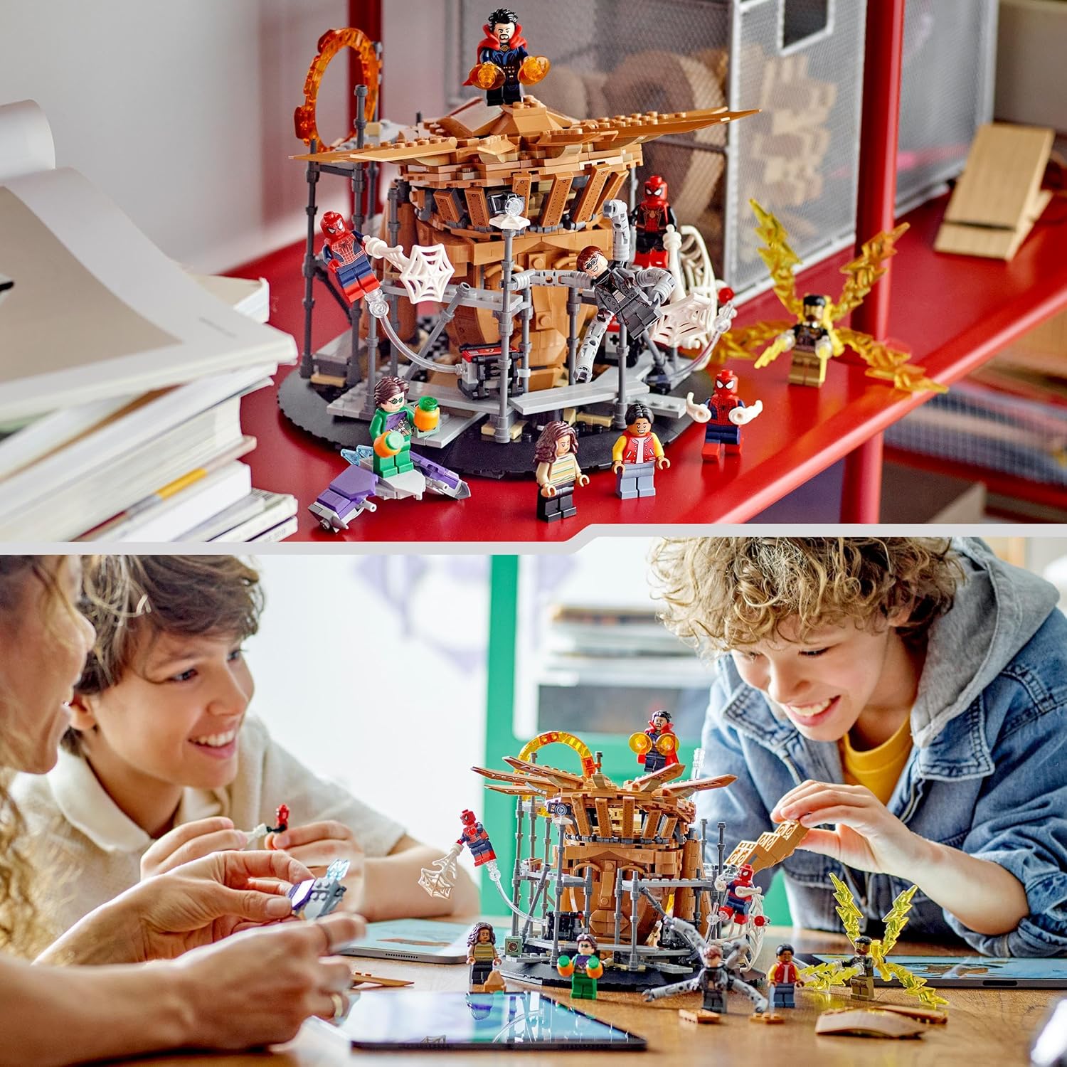 Lego 76261 Marvel Spider-Man Final Fight, Recreate Spider-Man: No Way Home Scene with 3 Peter Parkers, Green Jester, Electro, Ned, Dr Strange and MJ Minifigurines, Collectible Toy