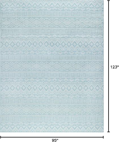 Miniatura 2 de Alfombra grande para interiores y exteriores, resistente al agua y a la decoloración, de 8 x 10 pies, para patio, terraza, porche, entrada, alfombra