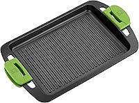 Vista 5 de BRA Braisogona Prior Flat Grill Pan, Black.Cast Aluminio, Todas las Cocinas Incluyendo Inducción.